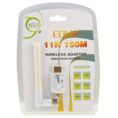 High Power 802.11N 150M Wireless USB Mini Adapter Card (White)