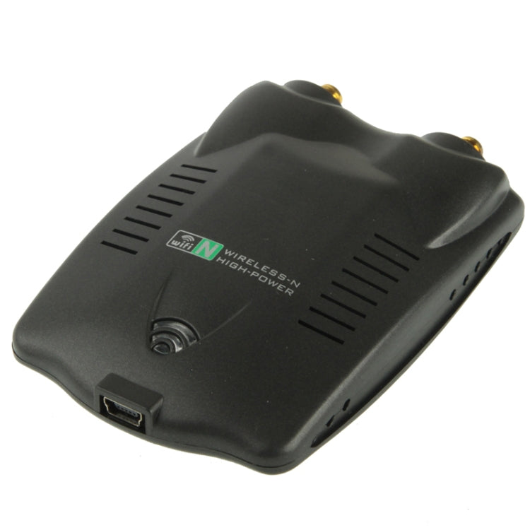 2.4GHz 802.11b / g / 300mbps Adaptador de red WiFi Inalámbrico USB 2.0 USB 2.0 con Antena de ganancia Dual decodificador de red de Soporte (Blanco)