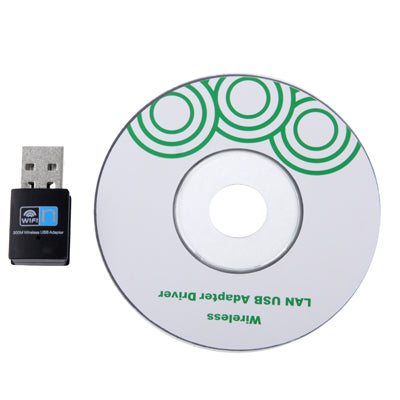 300Mbps Wireless 802.11N USB Network Nano Card Adapter (Black)