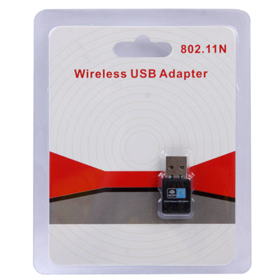 Adaptateur de carte nano réseau USB sans fil 300Mbps 802.11N (noir)