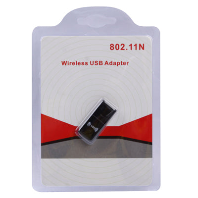 Adaptador de Tarjeta Nano de red USB 802.11N Inalámbrico de 150 Mbps (Negro)