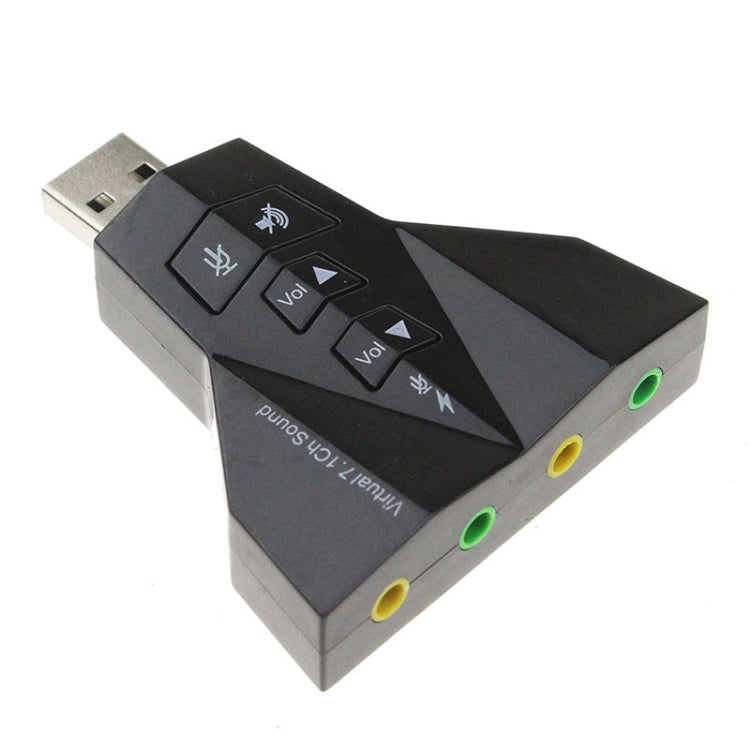 Adaptateur audio USB 2.1 canaux (double microphone USB double casque USB) (noir)