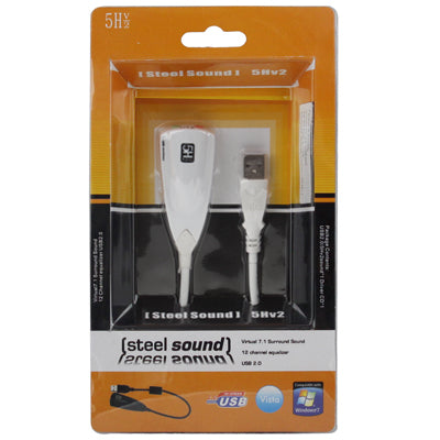 Steel Series 5H V2 Adaptateur audio USB 7.1 canaux Carte son externe (Blanc)
