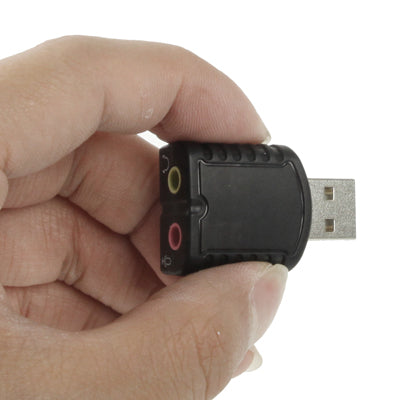 Adaptador de sonido estéreo USB 2.0 no se requiere Alimentación externa (Negro)