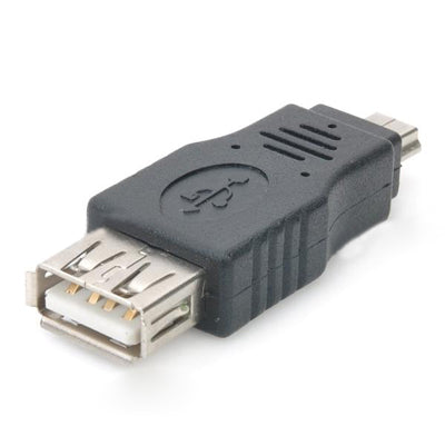 Adaptador Macho USB Hembra a Mini USB de 10 Piezas (Negro)