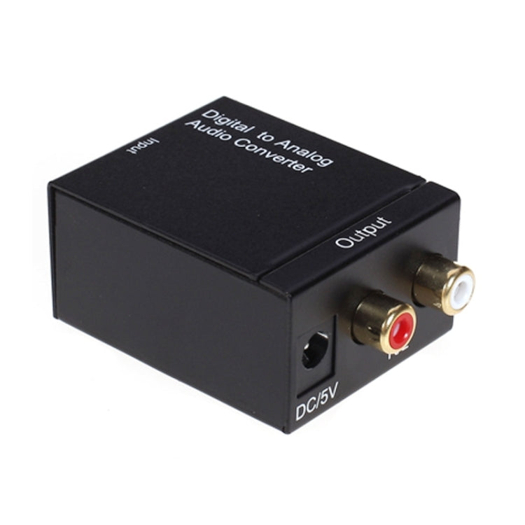 Convertisseur audio numérique optique RCA coaxial vers analogique (noir)