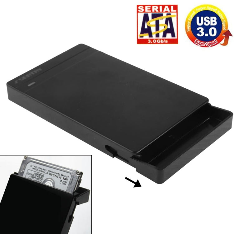 2.5 Inch External SATA HDD / SSD Enclosure without Tools USB 3.0 Interface (Black)