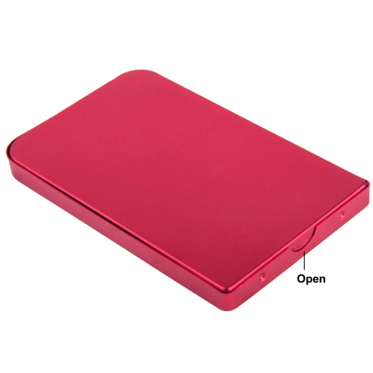 Taille du boîtier de disque dur externe SATA 2,5 pouces : 126 mm x 75 mm x 13 mm (rouge)