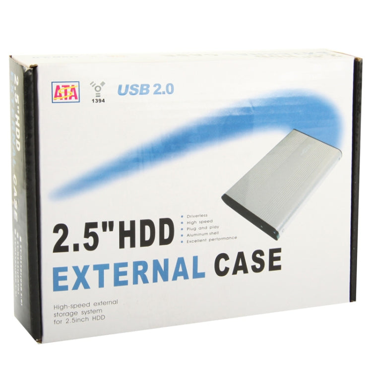 Caja externa de Disco Duro SATA de 2.5 pulgadas tamaño: 126 mm x 75 mm x 13 mm (Negro)