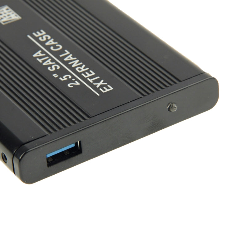 Carcasa externa SATA HDD de alta velocidad de 2.5 pulgadas compatible con USB 3.0 (Negro)