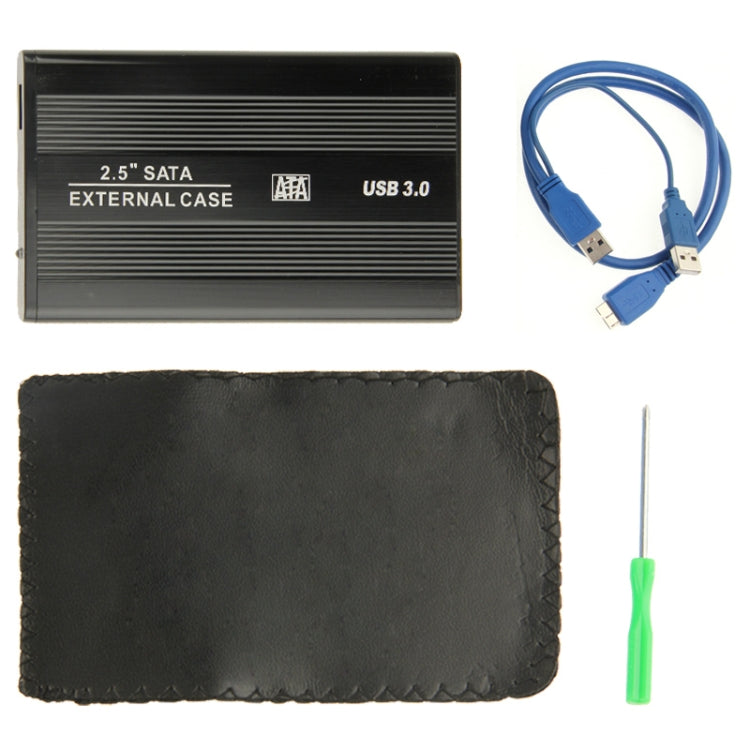 Carcasa externa SATA HDD de alta velocidad de 2.5 pulgadas compatible con USB 3.0 (Negro)