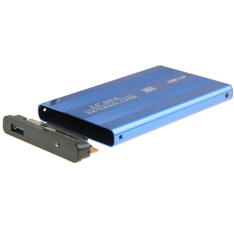Carcasa externa SATA HDD de alta velocidad de 2.5 pulgadas compatible con USB 3.0 (Azul)