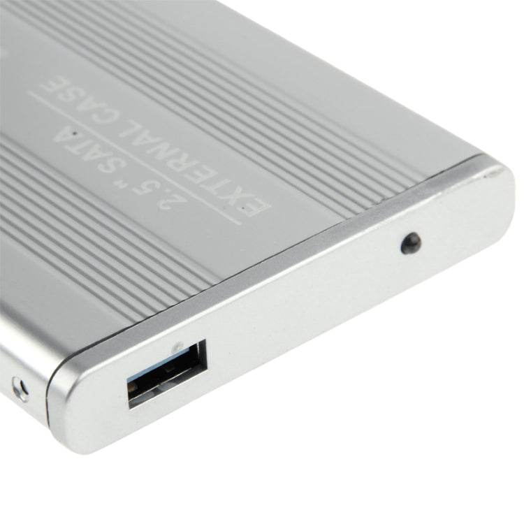 2.5 Inch High Speed ​​External SATA HDD Enclosure Support USB 3.0 (Silver)