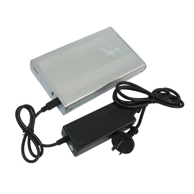 3.5 Inch External HDD Enclosure Support IDE Hard Drive (Silver)