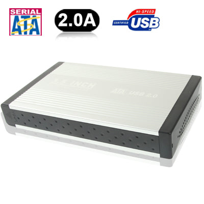 3.5 Inch High Speed ​​SATA &amp; IDE External HDD Enclosure Supports USB 2.0 (Silver)