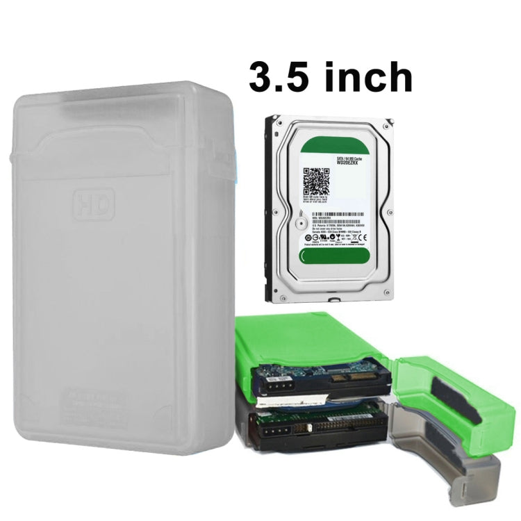 3.5 Inch Hard Drive HDD SATA IDE Plastic Storage Box Enclosure Box (Grey)