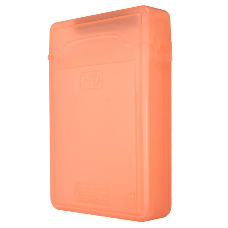 Boîte de rangement en plastique pour disque dur HDD SATA IDE de 3,5 pouces (orange)