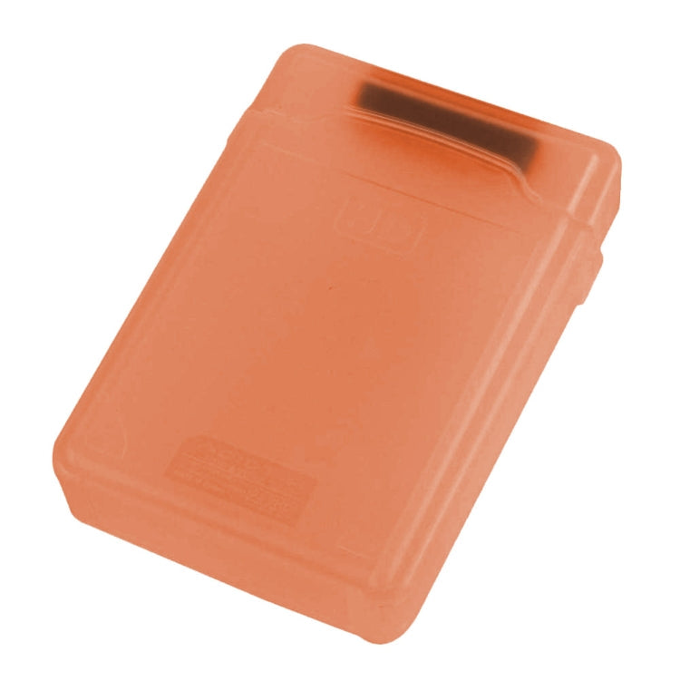 Boîte de rangement en plastique pour disque dur HDD SATA IDE de 3,5 pouces (orange)