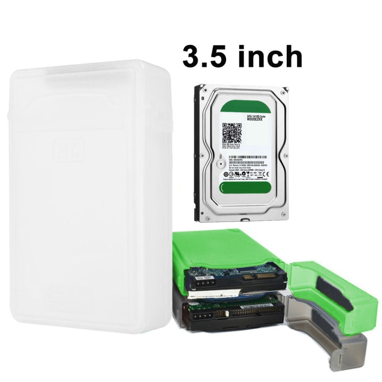 Disco Duro de 3.5 pulgadas HDD SATA IDE Caja de almacenamiento de Plástico Caja de caja (Blanco)