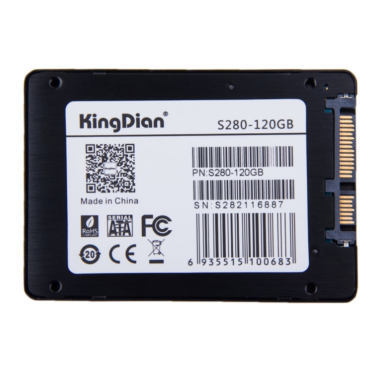 Kingdian S280 120GB 2.5 pulgadas Unidad de estado sólido / Disco Duro SATA III Para computadora de escritorio / Portátil