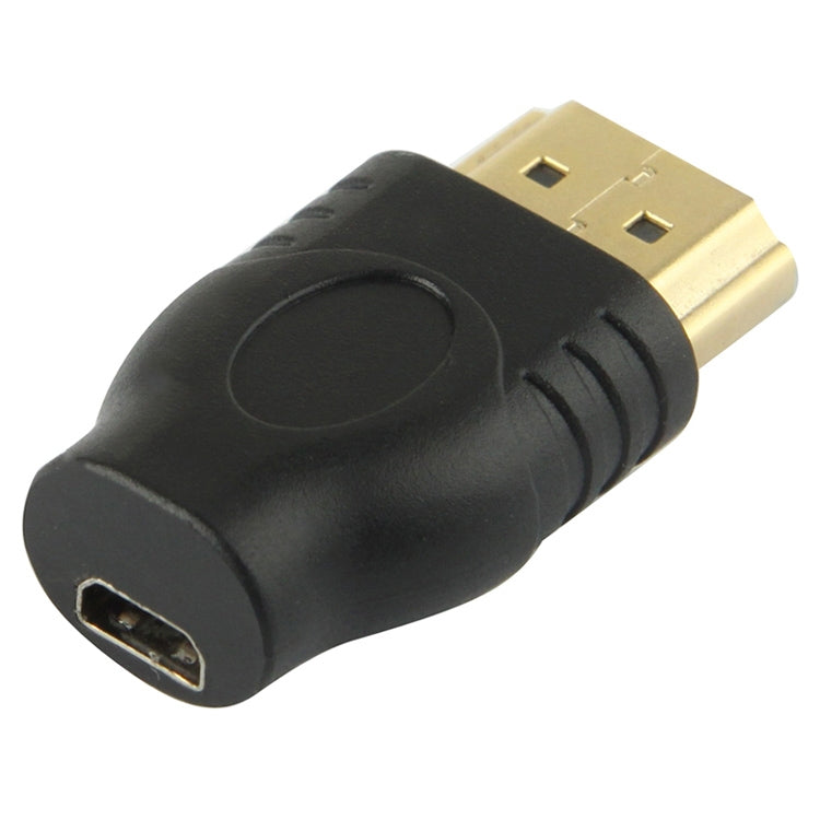 Adaptateur HDMI mâle 19 broches vers micro HDMI femelle plaqué or (noir)
