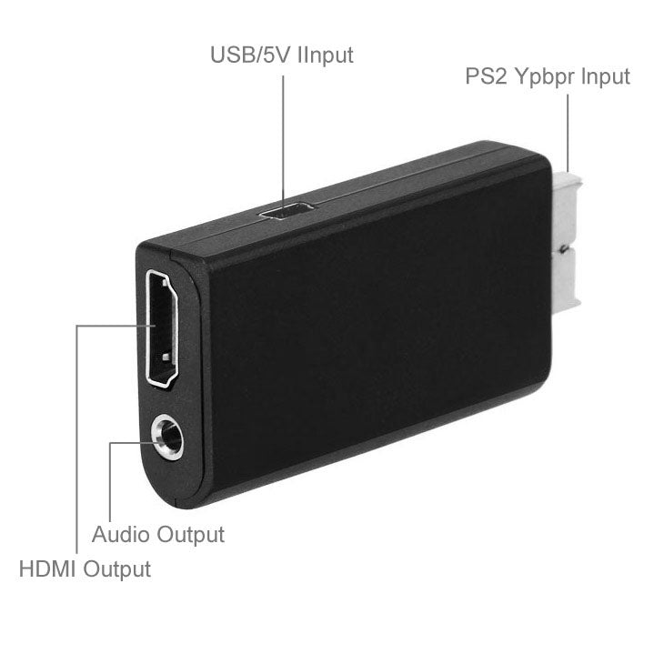 Mini PS2 a HDMI Box Adaptador convertidor de Audio y video Digital