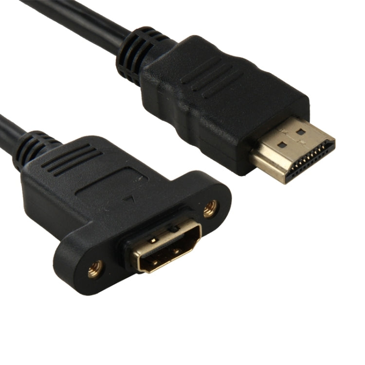 Cable adaptador HDMI (tipo A) Macho a HDMI (tipo A) Hembra de 30 cm con 2 orificios Para Tornillos