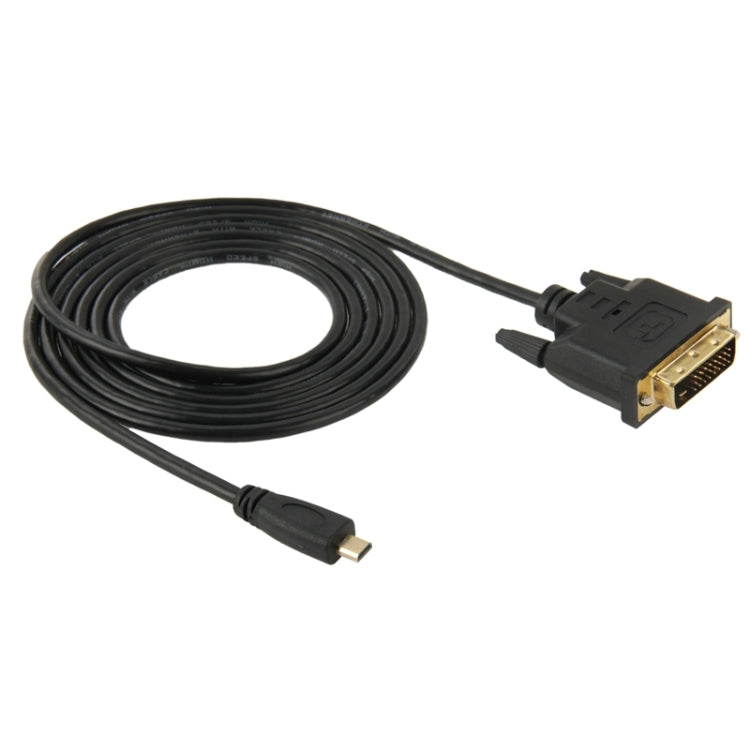 Micro HDMI Male Adapter Cable (Type D) 1.8m to DVI 24 + 1 Pin Male