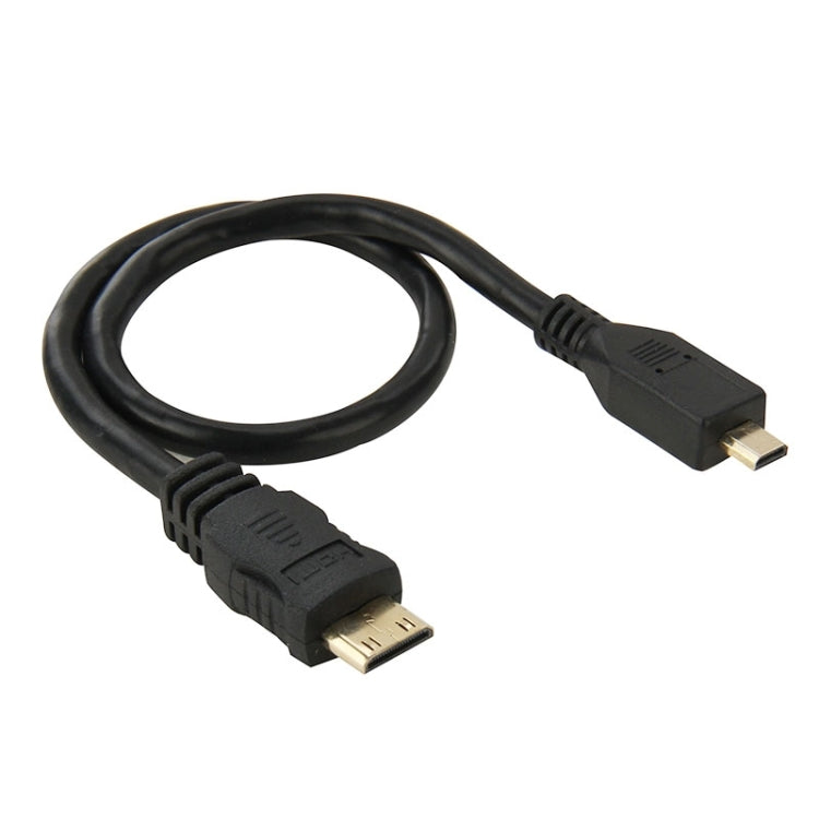 Câble adaptateur Mini HDMI Mâle vers Micro HDMI Mâle 30 cm