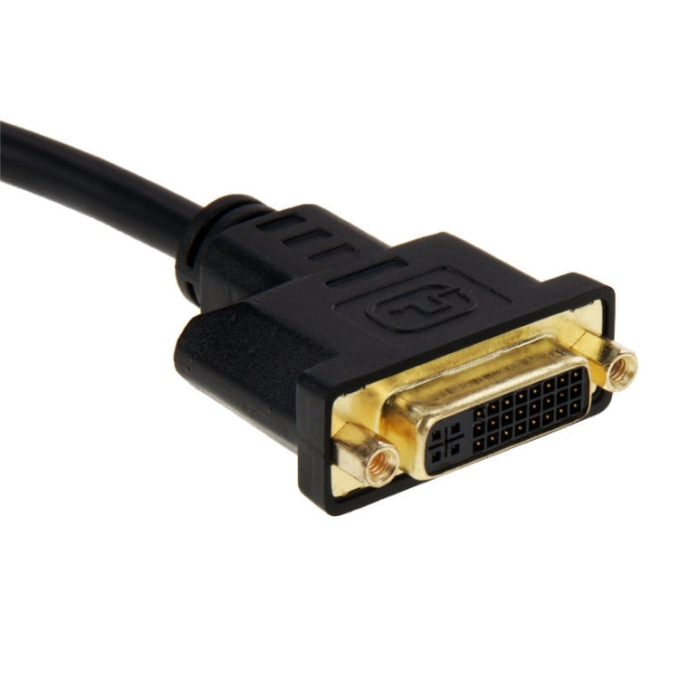 Câble adaptateur HDMI femelle vers DVI 24+5 broches femelle 30 cm (noir)