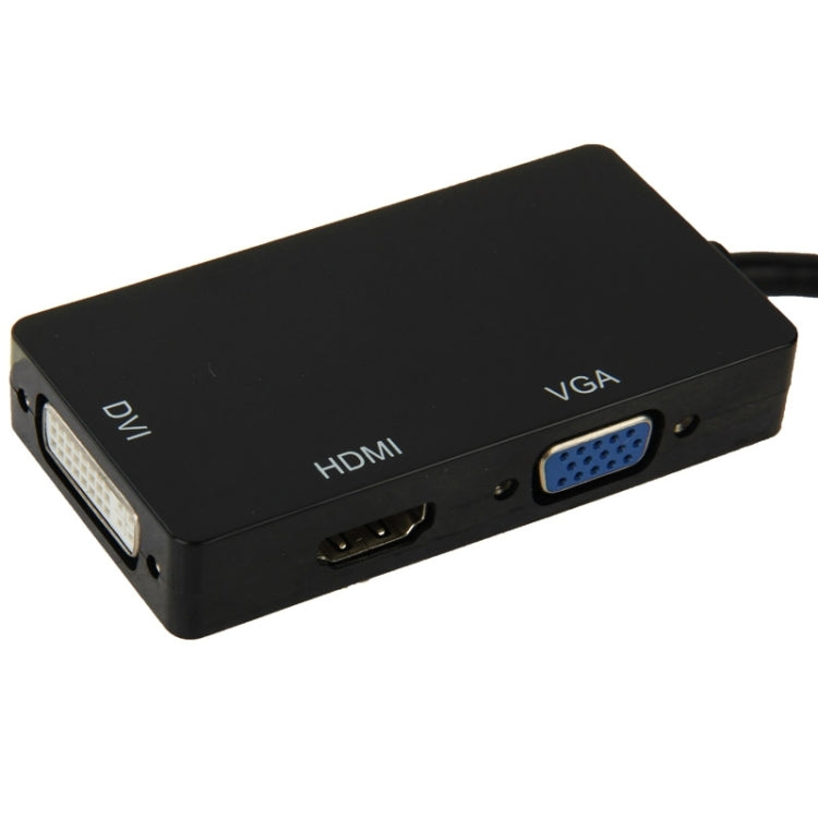 Cable convertidor adaptador Mini DisplayPort Macho a HDMI + VGA + DVI Hembra Para Mac Book Pro Air longitud del Cable: 17 cm (Negro)