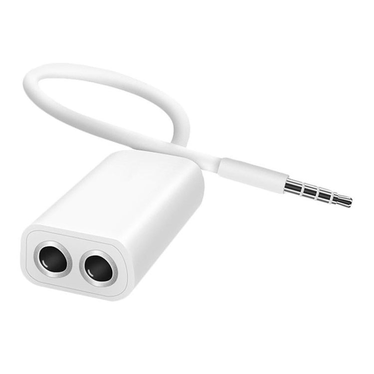 Aux Audio Cable 3.5mm to 2 x Female Splitter Adapter Compatible with Phones Tablets Headphones MP3 Player Car/Home Stereo and More (White)