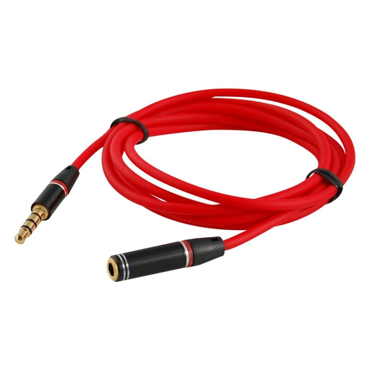 1,2 m AUX-Audiokabel 3,5 mm Stecker auf Buchse, kompatibel mit Telefonen, Tablets, Kopfhörern, MP3-Player, Auto-/Heimstereoanlage und mehr (rot)