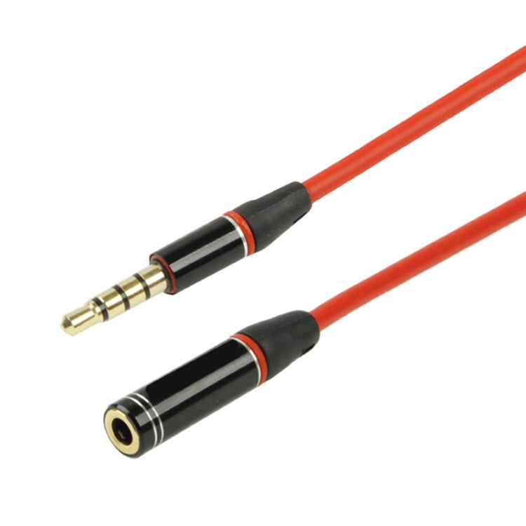 Câble audio AUX 1,2 m 3,5 mm mâle vers femelle compatible avec les téléphones, tablettes, écouteurs, lecteur MP3, voiture/stéréo domestique et plus (rouge)