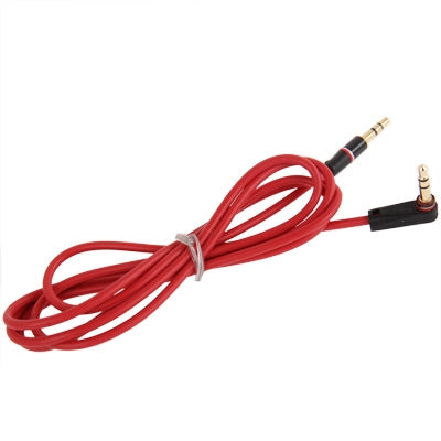 1.2m Aux Audio Cable 3.5mm Elbow Male to Straight Compatible with Phones Tablets Headphones MP3 Player Car / Home Stereo and More (Red)