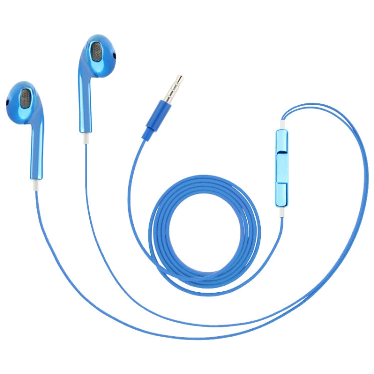 Casque de contrôle de fil de galvanoplastie stéréo 3,5 mm pour téléphones Android/PC/lecteur MP3/ordinateurs portables (bleu)