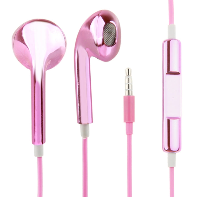 Casque de contrôle de fil de galvanoplastie stéréo 3,5 mm pour téléphones Android / PC / lecteur MP3 / ordinateurs portables (rose)