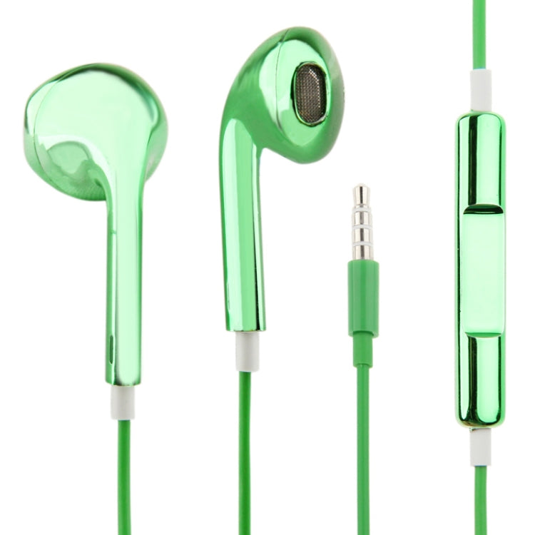 Auriculares de Control de alambre de electroPlatación Stereo de 3.5 mm para Teléfonos Android / PC / MP3 Player / computadoras Portátiles (verde)