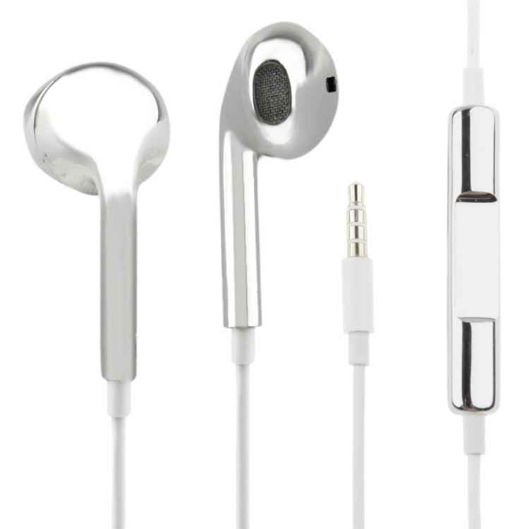 3.5mm Stereo Electroplating Wire Control Headphones for Android Phones / PC / MP3 Player / Laptops (Silver)