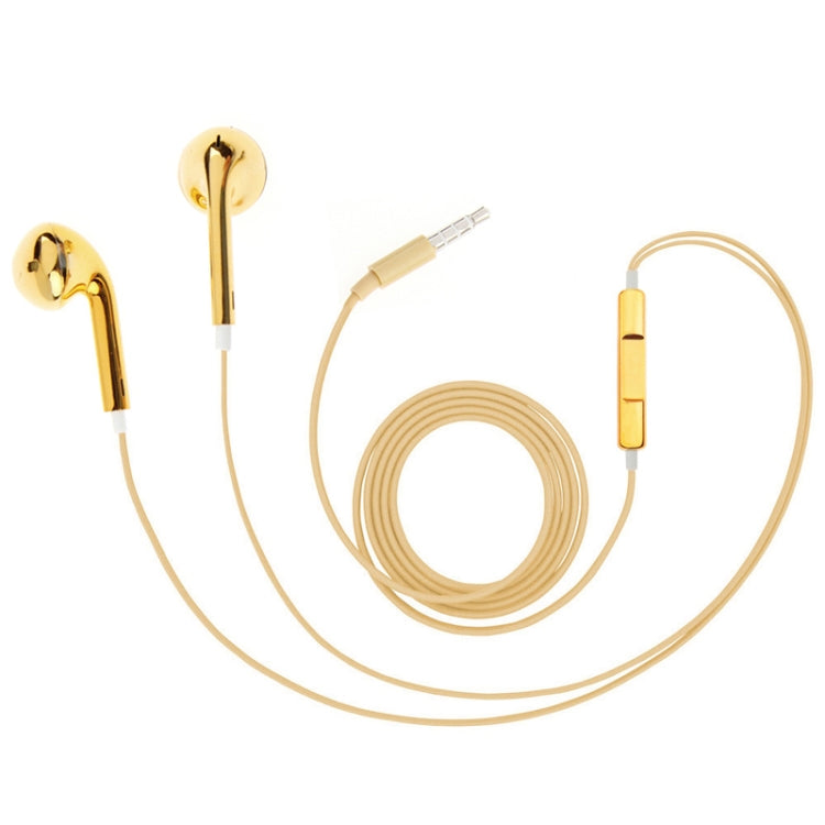 3.5mm Stereo Electroplating Wire Control Headphones for Android Phones / PC / MP3 Player / Laptops (Yellow)