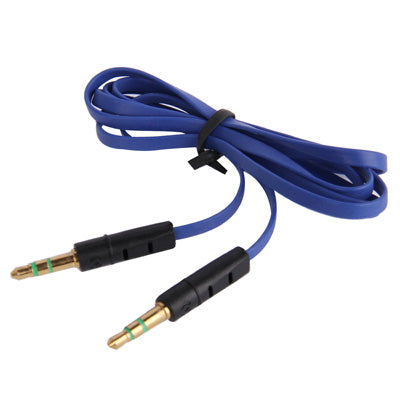 1 m style syle câble audio aux 3,5 mm mâle vers mâle compatible avec les téléphones tablettes écouteurs lecteur mp3 voiture/autoradio et plus (bleu foncé)