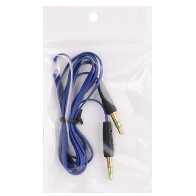 1 m style syle câble audio aux 3,5 mm mâle vers mâle compatible avec les téléphones tablettes écouteurs lecteur mp3 voiture/autoradio et plus (bleu foncé)