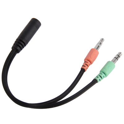 17cm 3.5mm Microphone + Headphone Cable Compatible with Phones Tablets Headphones MP3 Player Car / Home Stereo and more