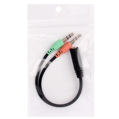 17cm 3.5mm Microphone + Headphone Cable Compatible with Phones Tablets Headphones MP3 Player Car / Home Stereo and more