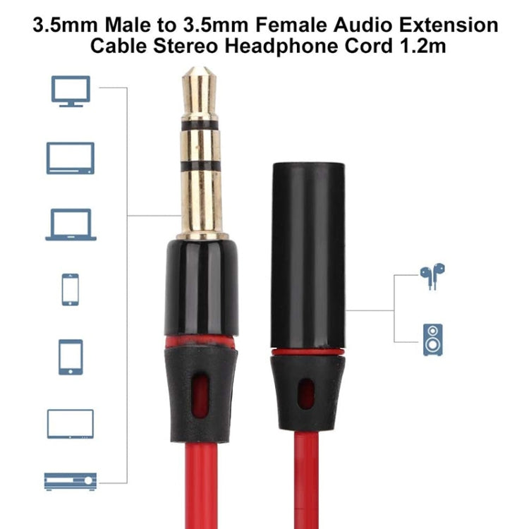 Câble audio auxiliaire 3,5 mm mâle vers femelle compatible avec les téléphones, tablettes, écouteurs, lecteur MP3, autoradio et plus Longueur : 1,2 m