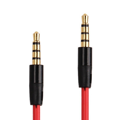 Cable de Audio Aux Original de 3.5 mm Macho a hombre compatible con Teléfonos tabletas Auriculares reproductor de mp3 autoMóvil / Stereo en el hogar y más (Rojo)