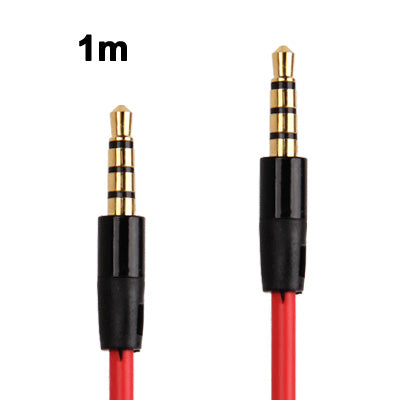 Cable de Audio Aux Original de 3.5 mm Macho a hombre compatible con Teléfonos tabletas Auriculares reproductor de mp3 autoMóvil / Stereo en el hogar y más (Rojo)