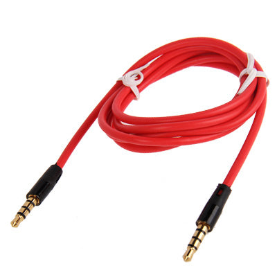 Câble audio auxiliaire 3,5 mm mâle vers mâle d'origine compatible avec les téléphones, tablettes, écouteurs, lecteur MP3, voiture, stéréo et plus encore (rouge)