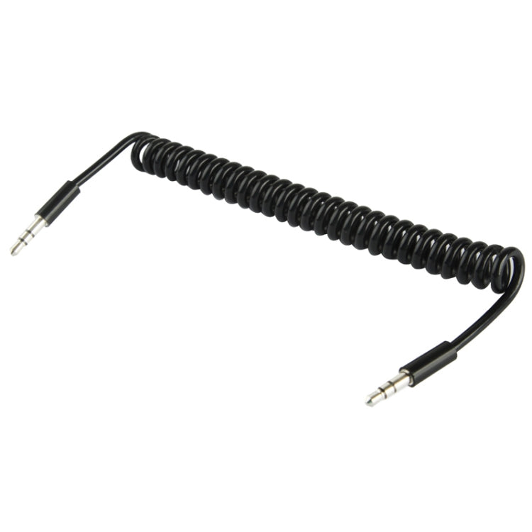 Spring 3.5mm Aux Cable Compatible with Phones Tablets Headphones Mp3 Player Car/Home Stereo and More Length: 20cm to 80cm (Black)