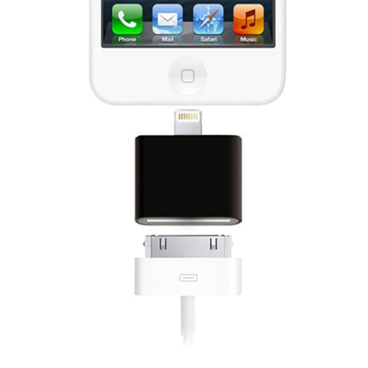 Adaptador Hembra a Macho de 30 Pines para iPhone 6 y 6 Plus iPhone 5 y 5C y 5S iPad Air / Mini 2 Retina iPod touch 5 (Negro)